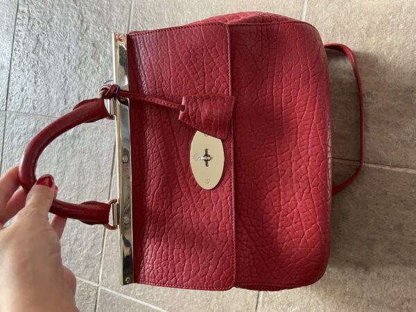 Mulberry Suffolk Handbag in red