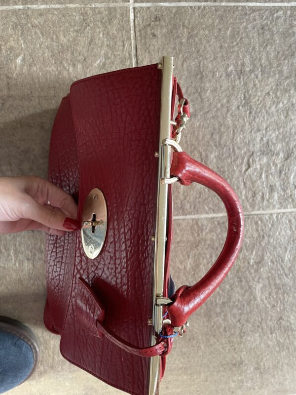 Mulberry Suffolk Handbag in red - Image 4