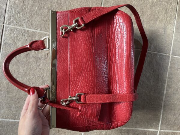 Mulberry Suffolk Handbag in red - Image 7