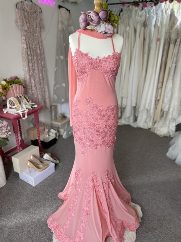 Forever a unique Coral Gown UK12 - Image 3