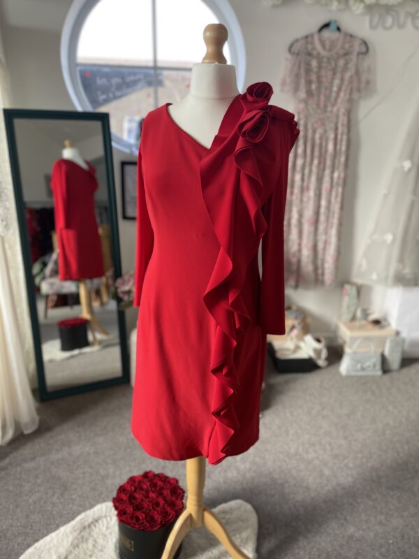 Joseph Ribkoff Red Dress UK14 - Image 3