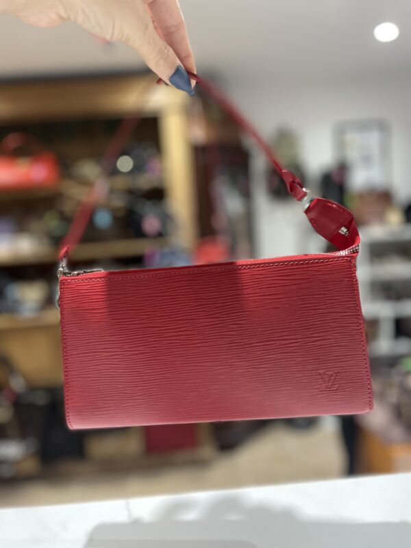 Louis Vuitton Red Belvedere Pochette - Image 3