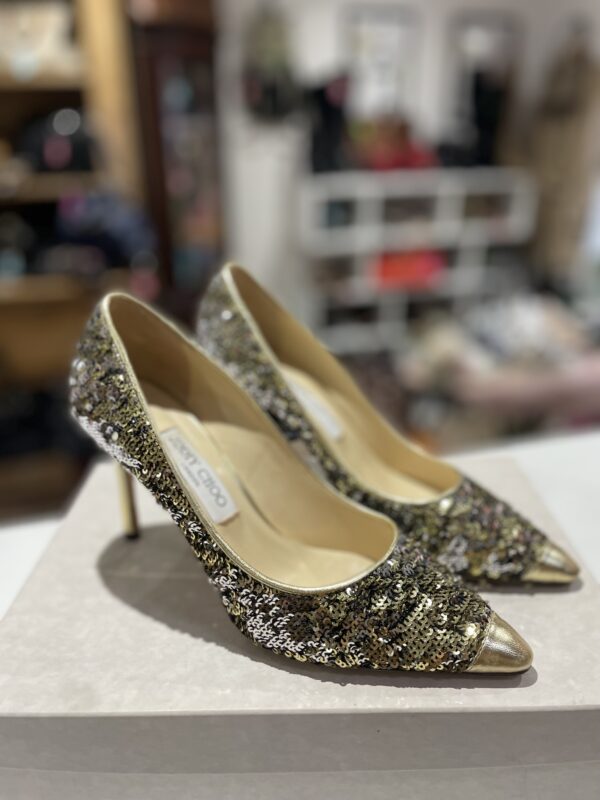 Jimmy Choo Romy Heel Sequin UK39