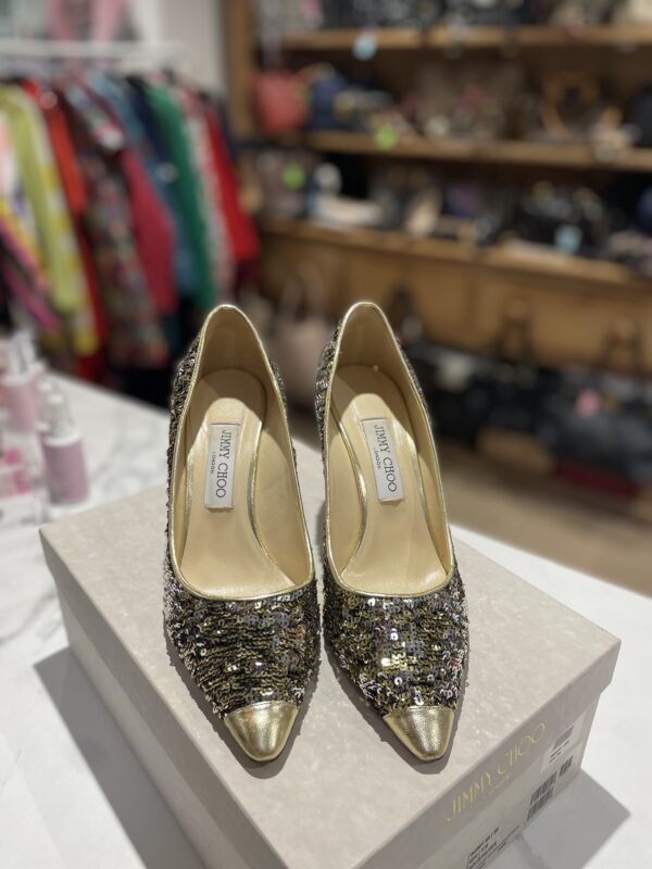 Jimmy Choo Romy Heel Sequin UK39 - Image 3