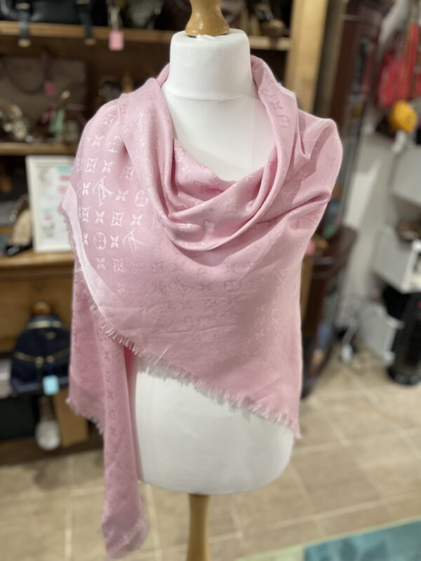 Louis Vuitton Pink Silk Scarf