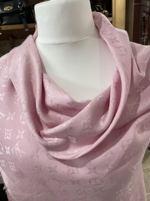 Louis Vuitton Pink Silk Scarf - Image 3