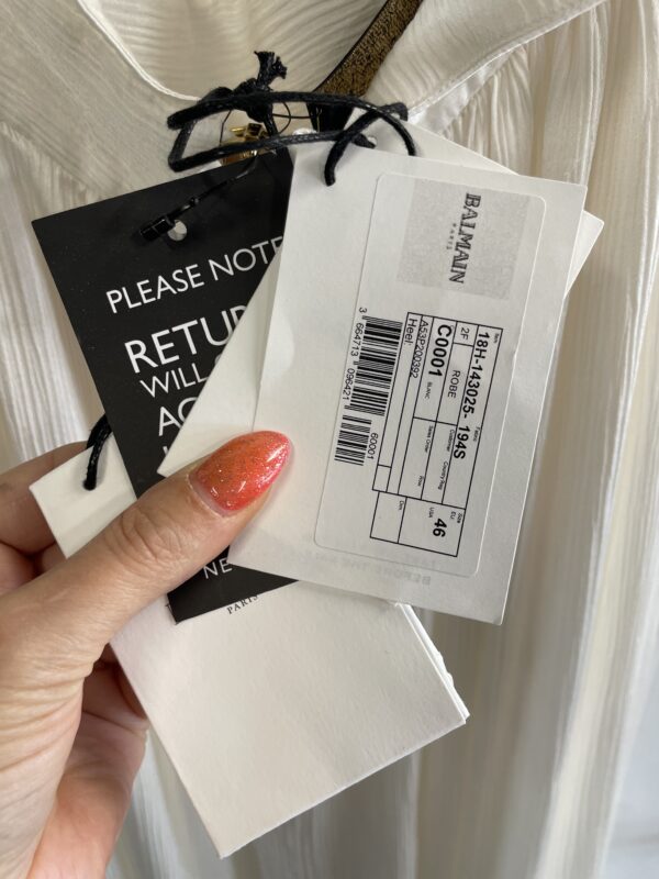 Balmain White Dress EU46- UK14 - Image 10