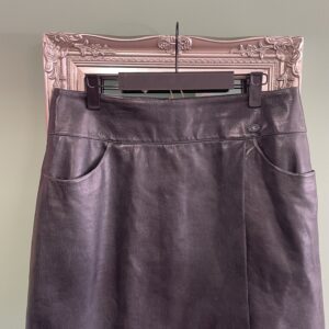 Chanel Leather Skirt EU14