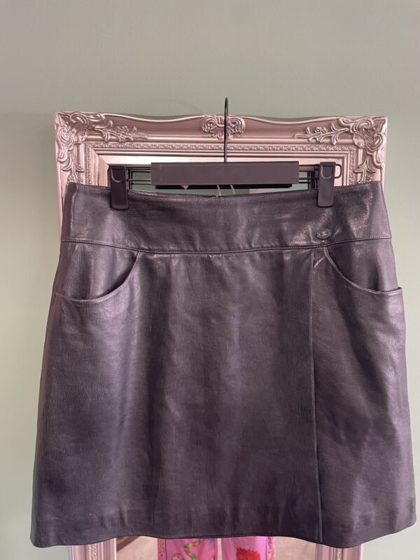 Chanel Leather Skirt EU14