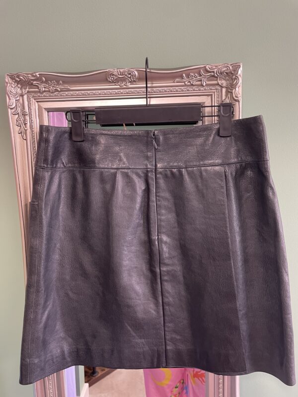 Chanel Leather Skirt EU14 - Image 5