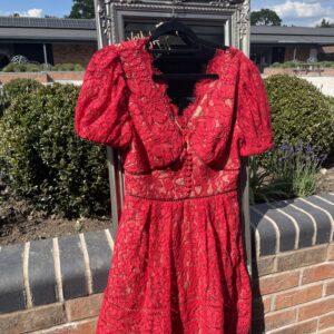 Self Portrait Red Lace Dress uk8