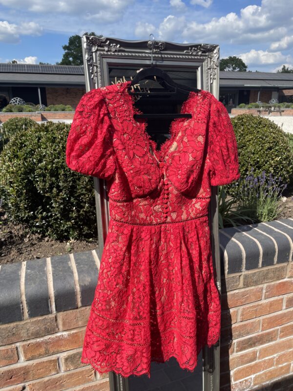 Self Portrait Red Lace Dress uk8
